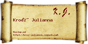 Kroó Julianna névjegykártya
